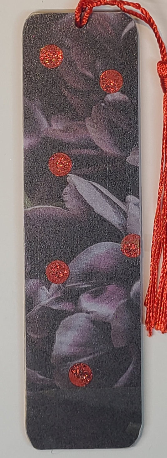 Handmade Tassel Bookmark | Red, Grey, Gold, Glitter, Abstract | Multimedia Collage Bookmark | Art | Unique Book Lover Gift |OOAK