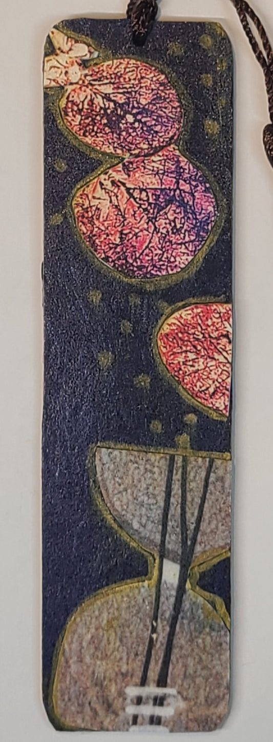 Handmade Tassel Bookmark | Black, Brown, Pink, Purple, Abstract | Multimedia Collage Bookmark | Art | Unique Book Lover Gift |OOAK