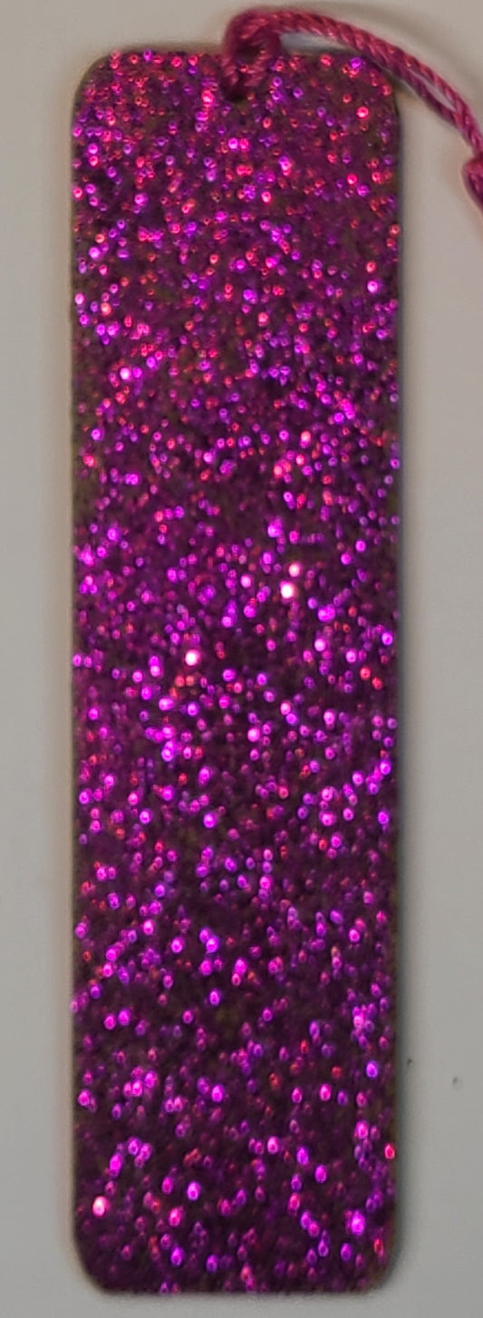 Handmade Tassel Bookmark | Pink, Orange, Glitter, Abstract | Multimedia Collage Bookmark | Art | Unique Book Lover Gift |OOAK