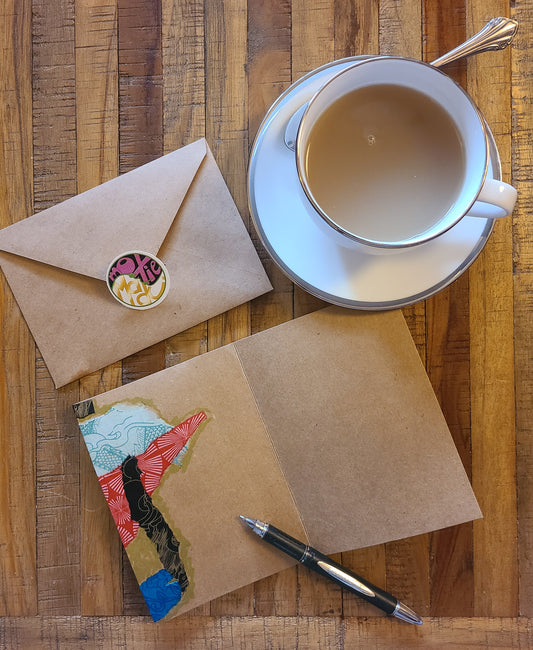 Handmade Multi-media Collage Greeting Cards |Pink, Purple, Red, Blue, Black, Abstract, Floral | Mother’s Day, Special Occasion | OOAK