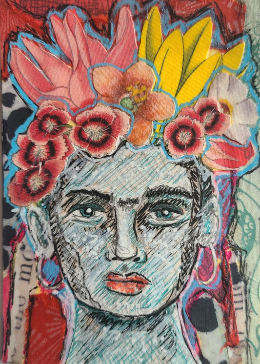 Blostma - Original ACEO | Mixed Media Collage