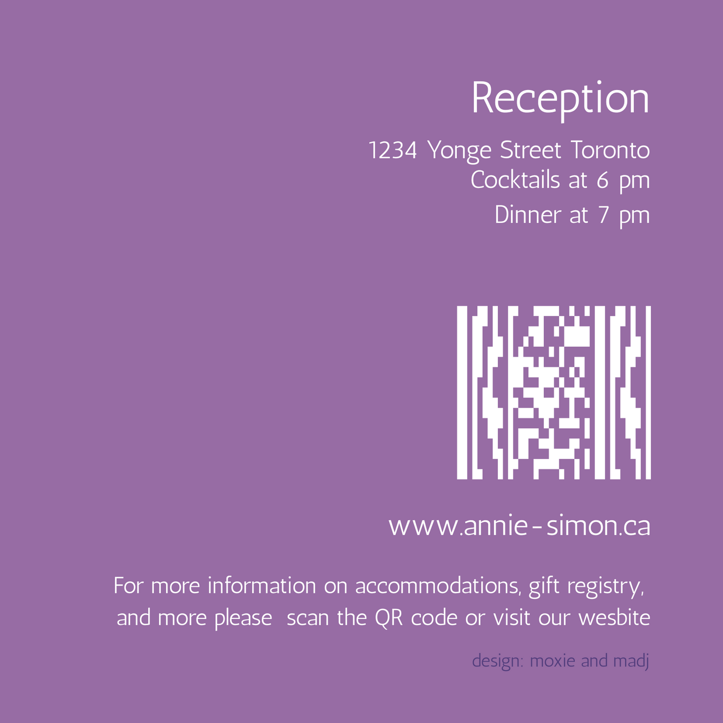 Wedding Stationery Package - Bold Floral with Violet Back