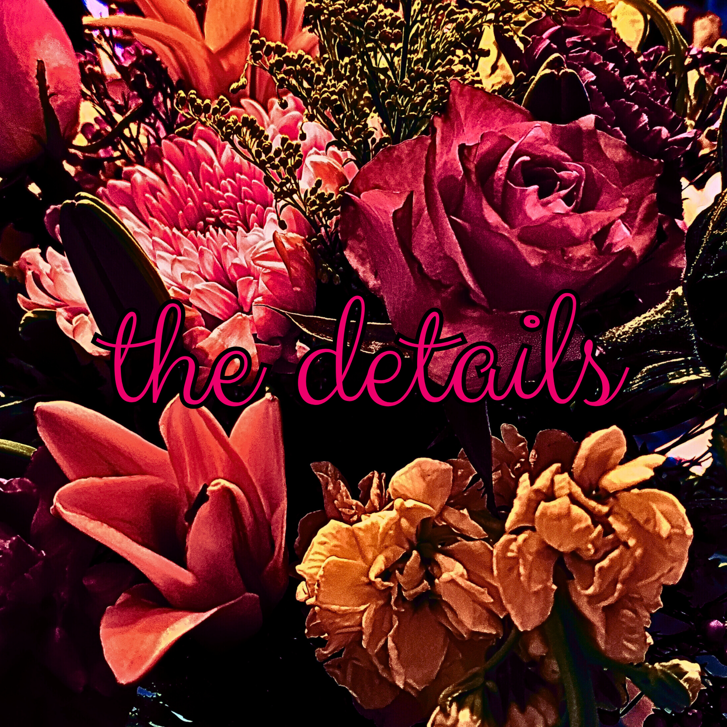 Wedding Stationery Package - Bold Floral with Fuschia Back