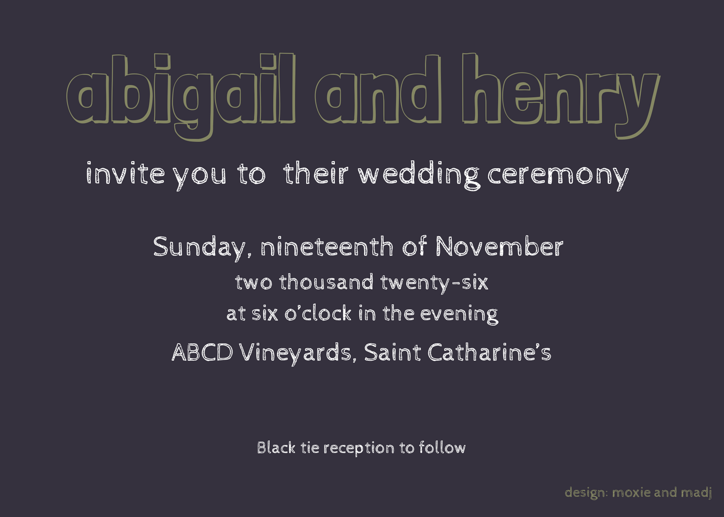 Wedding Stationery Package - Quirky Betrothed Couple - Classic